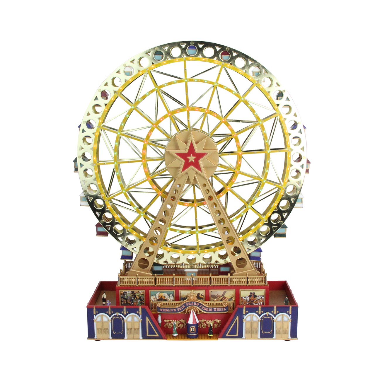 Mr. Christmas 15" Mr Christmas Animated Musical LED Lighted World's Fair Grand Ferris Wheel Decoration #79795